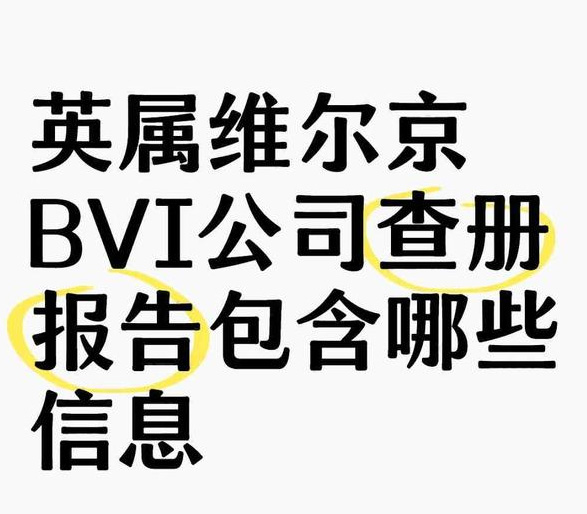 BVI公司查冊所需提交材料